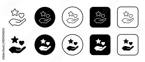 Gratitude Multi-Style Icon Variations Background