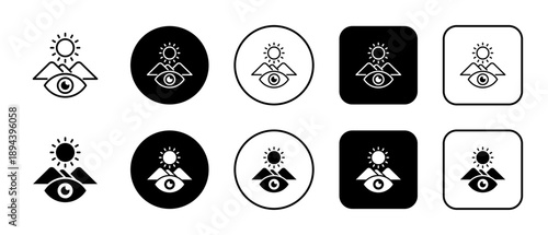 Perspective Multi-Style Icon Variations Background