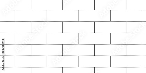 Pavement brick wall seamless mosaic stone concrete wall surface tiles. subway vector block rock white brick wall texture background.