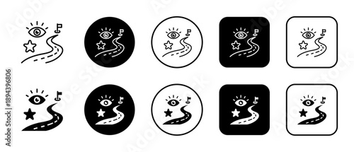 Intention Multi-Style Icon Variations Background