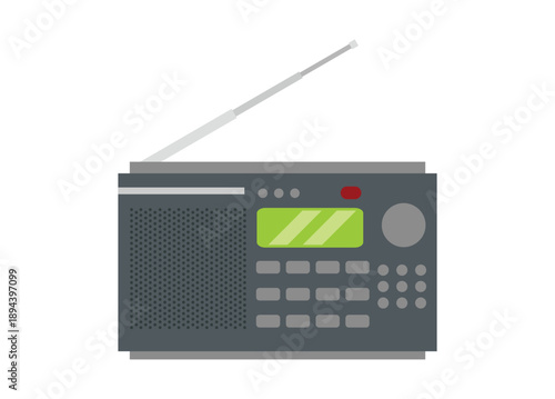 Multiband radio. Simple flat illustration
