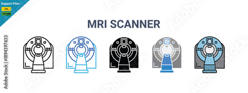 MRI Scan  icon, multi syle icon, vector.