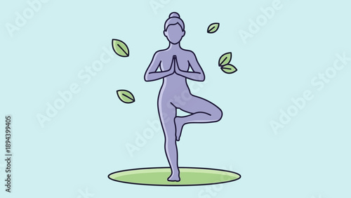 Woman Practicing Yoga Meditation Pose.