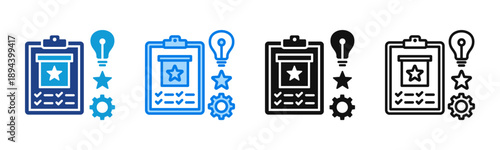 Competency Model Consistent and versatile vector icons illustrating essential concepts in various styles