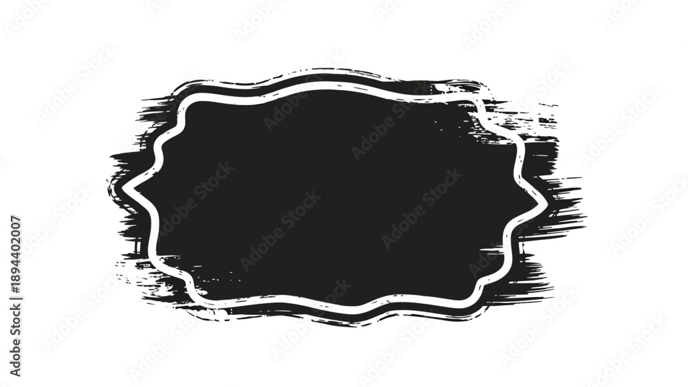 Fototapeta premium Black and white abstract shape design.