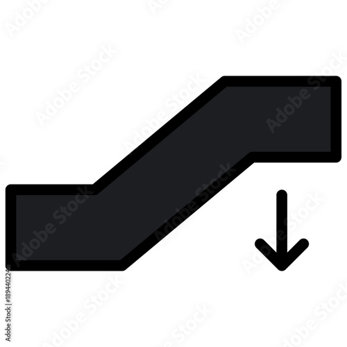 escalator down icon