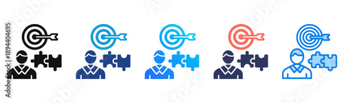 Talent Development Consistent and versatile vector icons illustrating essential concepts in various styles