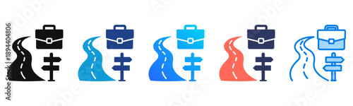 Career Path Consistent and versatile vector icons illustrating essential concepts in various styles