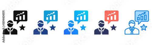 Career Coaching Consistent and versatile vector icons illustrating essential concepts in various styles