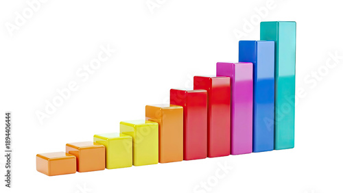 Free Download Colorful Bar Chart Showing Growth - GFXLoad