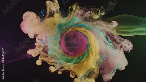 Wallpaper Mural Colorful smoke art abstract background with vibrant hues and dynamic shapes. Torontodigital.ca