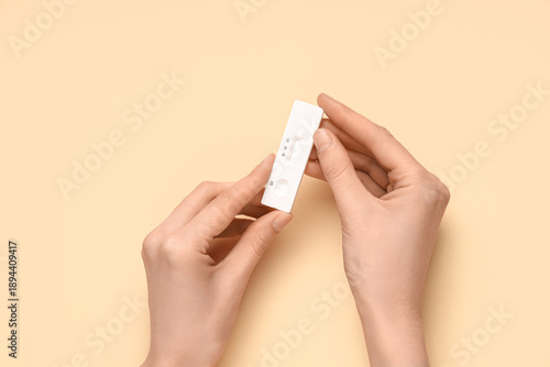 Female hands with influenza...