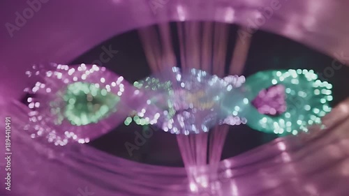 Wallpaper Mural Abstract Fiber Optics - A Colorful Display of Light and Technology. Torontodigital.ca