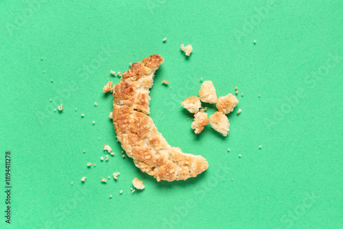 Crescent and star made of c...
