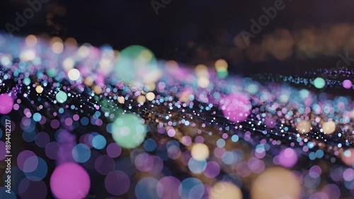Wallpaper Mural Abstract bokeh background with colorful lights and particles floating in the dark. Torontodigital.ca