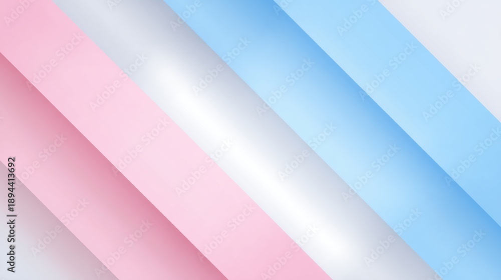 Fototapeta premium Vibrant abstract background with wide diagonal gradient stripes in pink, white and blue, modern texture for digital design and branding backdrops