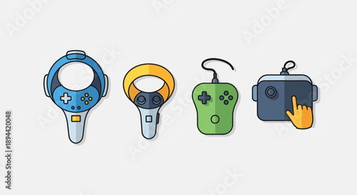 Collection of various headphones with microphones