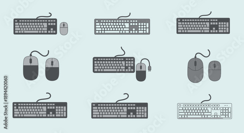 Collection of stylized succulent plants in various colors and shapes.