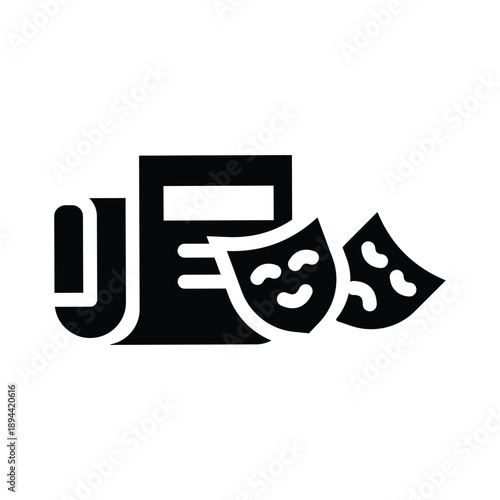 fake news glyph icon illustration vector graphic.eps