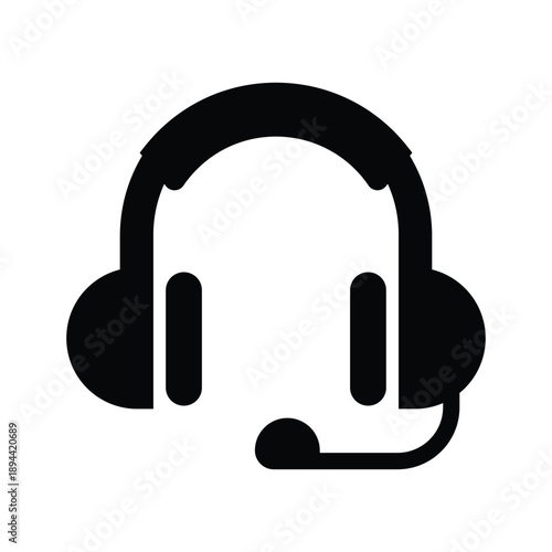 headphones glyph icon illustration vector graphic.eps
