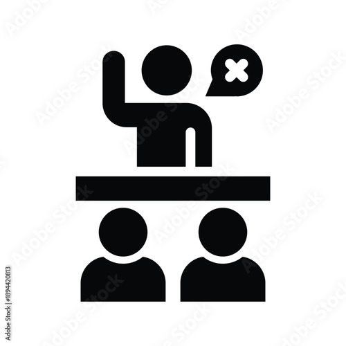 propaganda glyph icon illustration vector graphic.eps