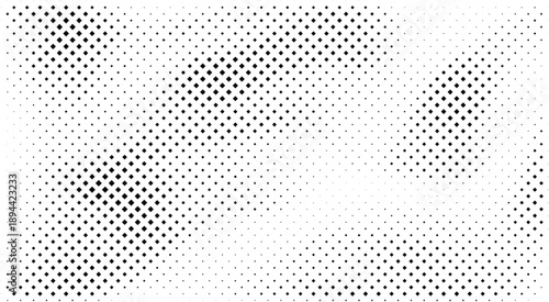 Rhombus halftone texture. Vector background with dotted gradient, pattern for your design projects.