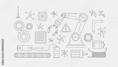 Industrial automation and engineering technology blueprint.