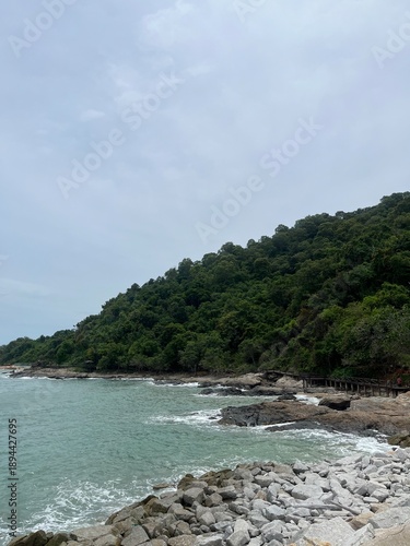 Rocky coast of the sea
