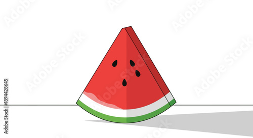 Refreshing sliced watermelon fruit isolated on a clean white background.