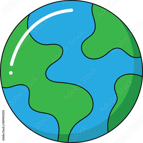 Earth Globe Illustration Representing Global Environment and Sustainability