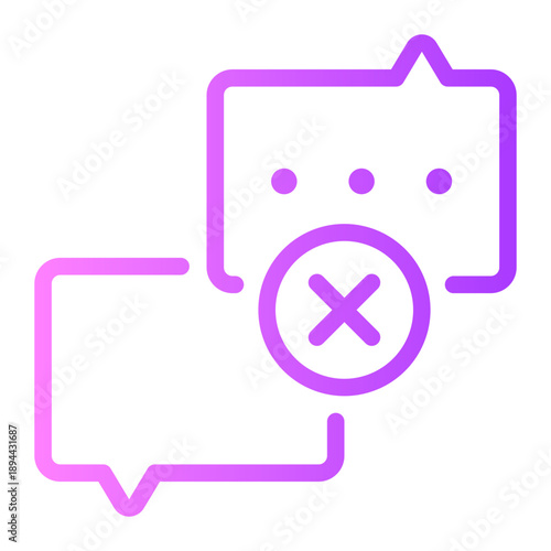 delete gradient icon