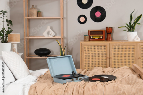 Record player with vinyl di...