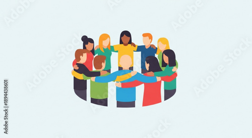 Diverse group of people joining hands in unity and solidarity