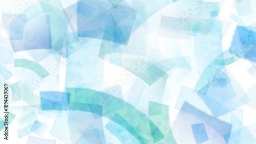 透明水彩　ブルー　幾何学的なテクスチャーアート