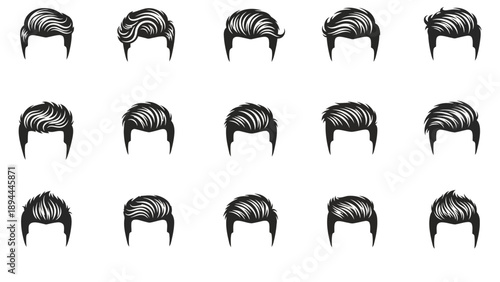 Collection of various zebra head illustrations from different angles and styles on a clean white background