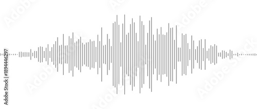 Black color abstract equalizer shape design. Dotted music sound wave element. Audio radio signal visualization concept. Shining digital voice assistant line pattern. Song track sample player. Vector