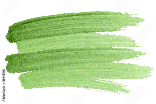 Four strokes of light green paint on a black background, textured, irregular, artistic brush strokes
