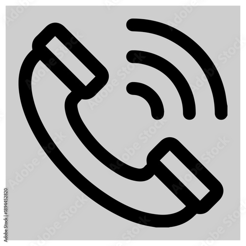 Telephone ringing isolated on white background, Vector