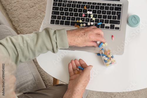 Senior woman with scattered...