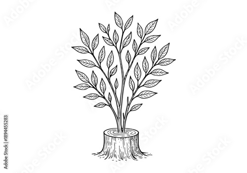 Indian Rosewood Hand Drawn Illustration Vector by AZ for Books, Arts, Design and Decoration Graphic Asset