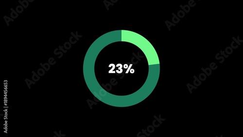 23 percent data representation from a pie chart 4k