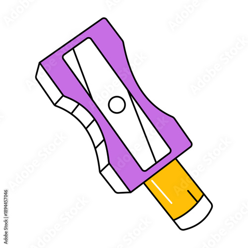 A sketchy style icon showing a sharpener