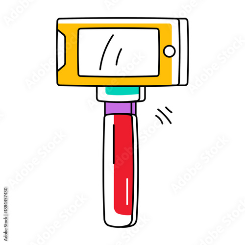 A sketchy style icon showing a camera gimbal