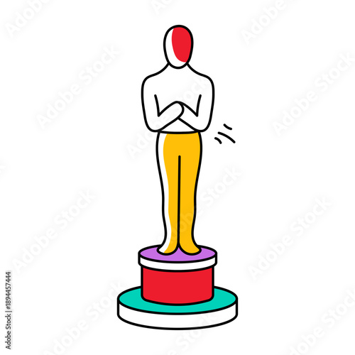 A doodle style icon showing an award