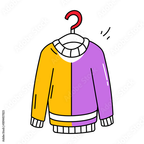 A sketchy style icon showing a sweater