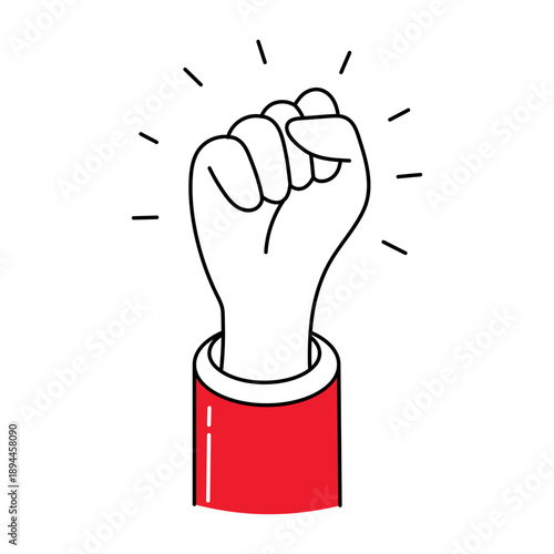 A doodle style icon showing activism