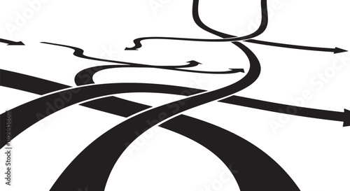 Multiple roads and highways intersecting in different directions map