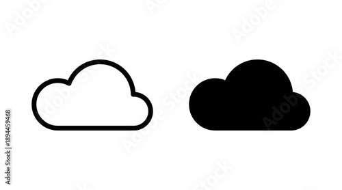 Cloud icon set vector. cloud sign and symbol