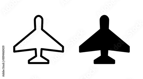 Plane icon set vector. Airplane sign and symbol. Flight transport symbol. Travel sign. aeroplane