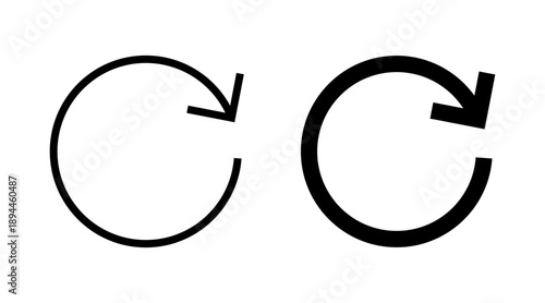 Refresh icon set vector. Reload sign and symbol. Update icon.